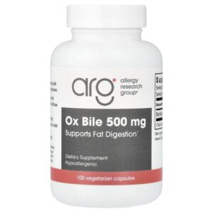 быковая желчь, 500 мг, 100 вегетарианских капсул — Allergy Research Group