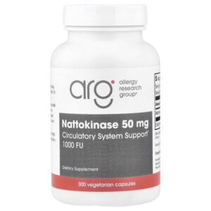 наттокиназа, 50 мг, 300 вегетарианских капсул — Allergy Research Group