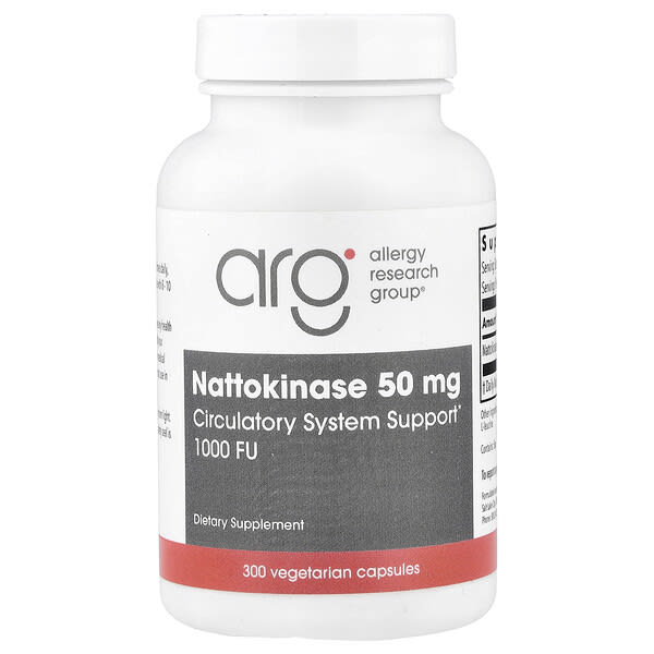 alg75291_v_10.jpg наттокиназа, 50 мг, 300 вегетарианских капсул — Allergy Research Group