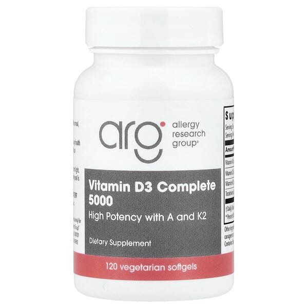 alg76591_v_24.jpg полный витамин D3 5000, 120 растительных капсул — Allergy Research Group