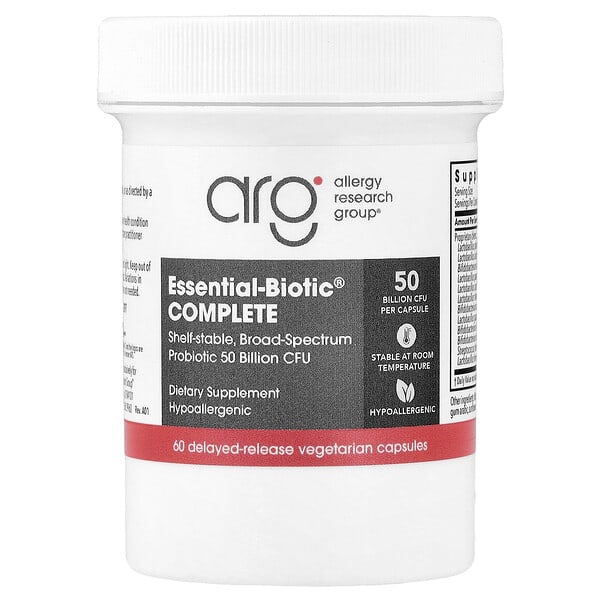 alg77300_v_66.jpg Essential-Biotic®, комплекс, 50 млрд КОЕ, 60 вегетарианских капсул с отсроченным высвобождением — Allergy Research Group