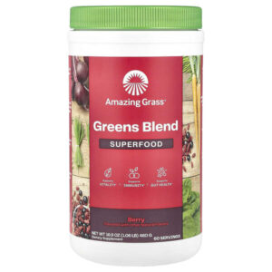 суперфуд, смесь зелени, ягодный вкус, 480 г (16,9 унции) — Amazing Grass