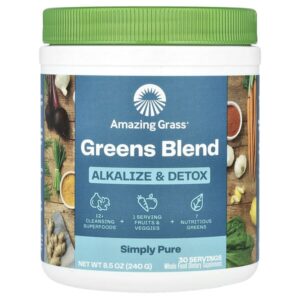 Green Superfood, добавка для снижения кислотности и выведения токсинов, 240 г (8,5 унции) — Amazing Grass