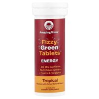 Fizzy Green Tablets, Energy, тропические фрукты, 10 таблеток — Amazing Grass