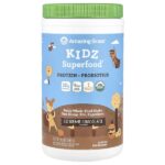 Kidz Superfood®, протеин и пробиотики, экстремальный шоколад, 285 г (10 унций) — Amazing Grass