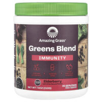 Greens Blend, Immunity, бузина, 210 г (7,4 унции) — Amazing Grass