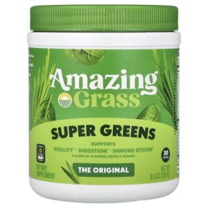 Super Greens, суперзелень, 240 г (8,5 унции) — Amazing Grass