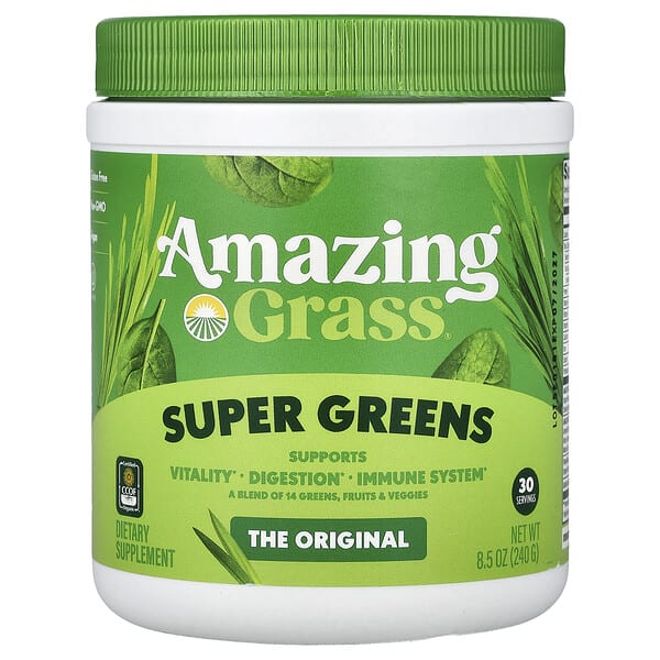 amg93100_v_67.jpg Super Greens, суперзелень, 240 г (8,5 унции) — Amazing Grass