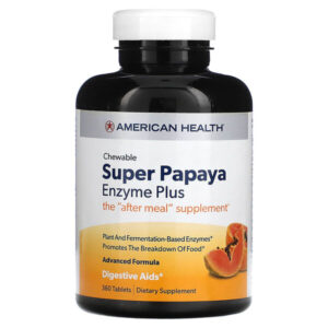 Super Chewable Papaya Enzyme Plus, 360 таблеток — American Health