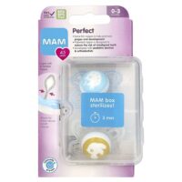 Perfect Pacifier, 0–3 месяца, для мальчиков, 2 шт. — MAM
