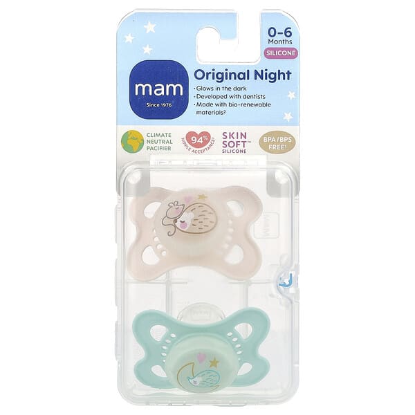 amm01194_v_74.jpg Original Night, пустышка, для детей 0–6 месяцев, 2 шт. — MAM