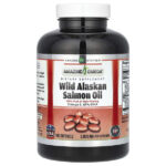 Масло дикого аляскинского лосося, 180 капсул (1000 в каждой капсуле) — Amazing Nutrition