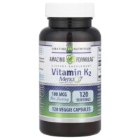 Amazing Formulas™, витамин K2, 100 мкг, 120 растительных капсул — Amazing Nutrition