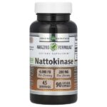 наттокиназа, 90 растительных капсул (100 мг в 1 капсуле) — Amazing Nutrition