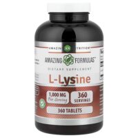 L-лизин, 1000 мг, 360 таблеток — Amazing Nutrition
