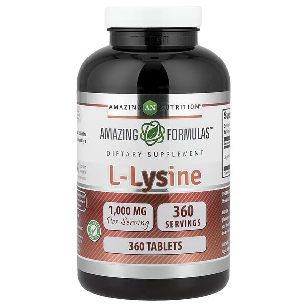 amn02176_v_28.jpg L-лизин, 1000 мг, 360 таблеток — Amazing Nutrition