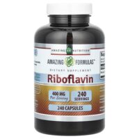 Рибофлавин, 400 мг, 240 капсул — Amazing Nutrition