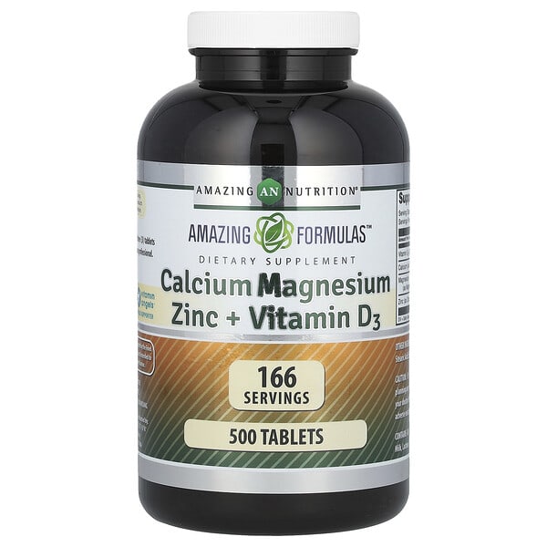 amn02212_v_28.jpg Amazing Formulas, кальций, магний, цинк и витамин D3, 500 таблеток — Amazing Nutrition