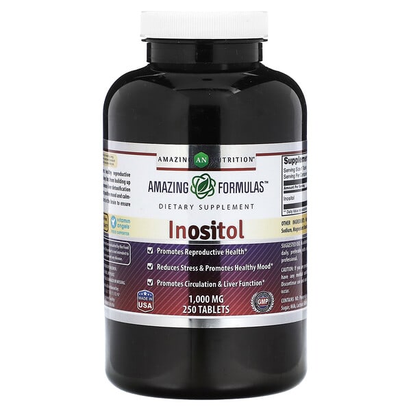 amn02321_v_10.jpg Инозитол, 1000 мг, 250 таблеток — Amazing Nutrition