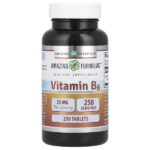 Витамин B6, 25 мг, 250 таблеток — Amazing Nutrition