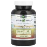 комплекс с женьшенем, 120 капсул (500 мг в 1 капсуле) — Amazing Nutrition