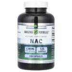 NAC, 250 капсул (600 мг в 1 капсуле) — Amazing Nutrition