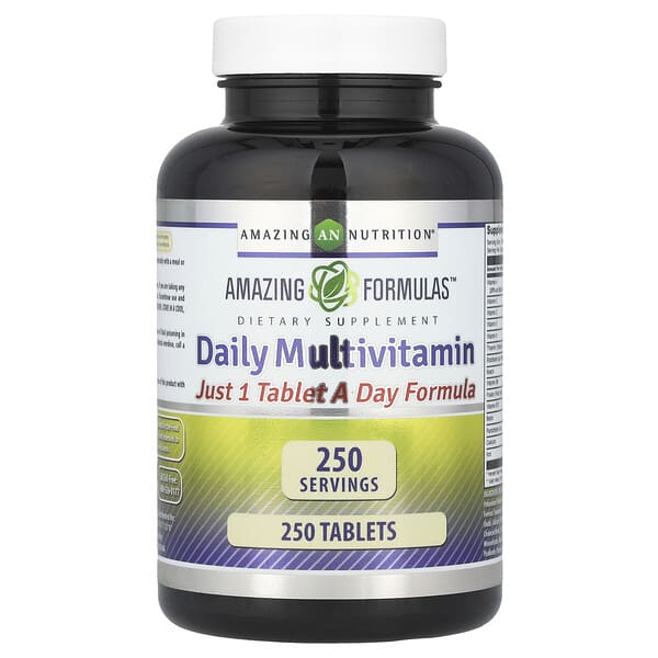 amn02686_v_24.jpg Мультивитамины для ежедневного приема, 250 таблеток — Amazing Nutrition