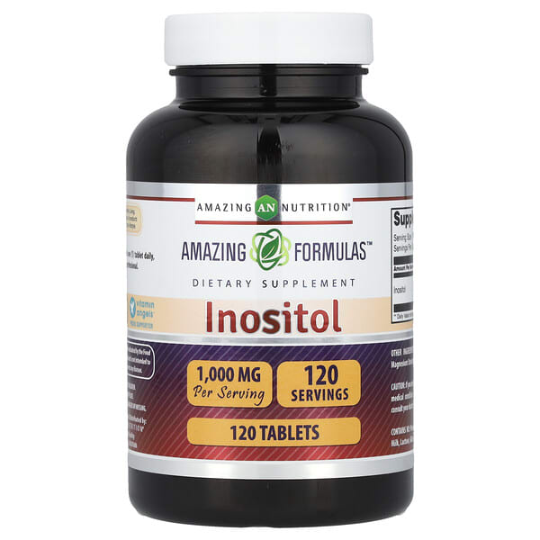 amn02718_v_56.jpg Инозитол, 1000 мг, 120 таблеток — Amazing Nutrition