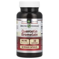 Кверцетин бромелаин, 60 растительных капсул — Amazing Nutrition
