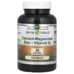 Amazing Formulas, кальций, магний, цинк и витамин D3, 150 таблеток — Amazing Nutrition
