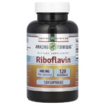 Рибофлавин, 400 мг, 120 капсул — Amazing Nutrition