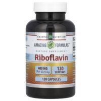Рибофлавин, 400 мг, 120 капсул — Amazing Nutrition