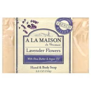 кусковое мыло для рук и тела, цветы лаванды, 250 г (8,8 унции) — A La Maison de Provence