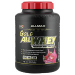 GOLD ALLWHEY®, сывороточный протеин премиального качества, клубничный вкус, 2,27 кг (5 фунтов) — ALLMAX