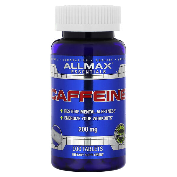 amx12622_v_34.jpg Essentials, кофеин, 200 мг, 100 таблеток — ALLMAX