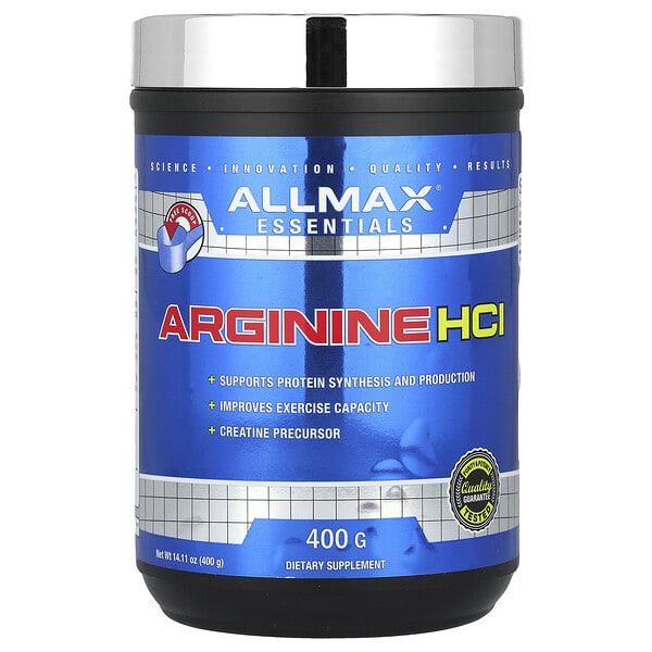 amx20040_v_29.jpg Essentials, аргинин гидрохлорид, 400 г (14,11 унции) — ALLMAX