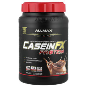 Casein-FX™, 100% мицеллярный протеин казеина, шоколад, 907 г (2 фунта) — ALLMAX
