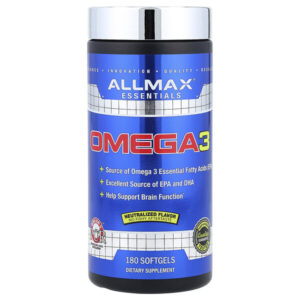 Essentials, омега-3, 180 капсул — ALLMAX