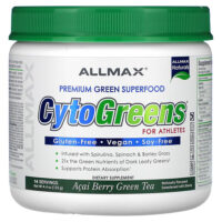 CytoGreens®, добавка с зелёными суперфудами премиального качества для спортсменов, ягоды асаи и зелёный чай, 125 г (4,4 унции) — ALLMAX