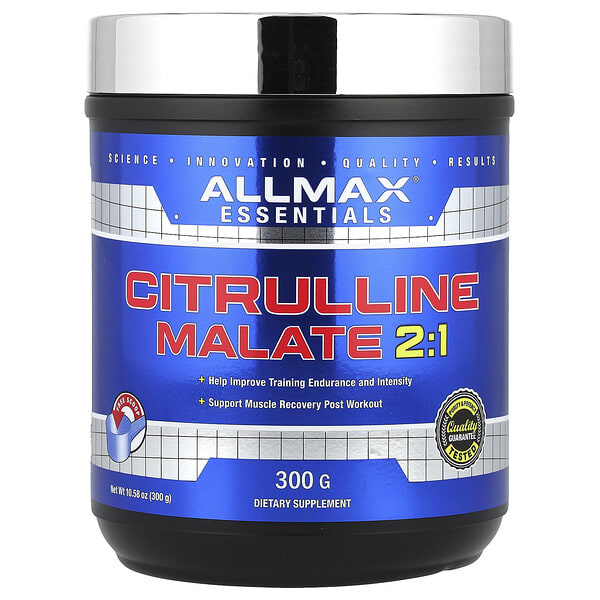 amx22787_v_48.jpg Essentials, цитруллина малат 2:1, 300 г (10,58 унции) — ALLMAX