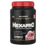 Hexapro™, высокопротеиновая нежирная мука, со вкусом клубники, 907 г (2 фунта) — ALLMAX