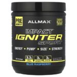 Impact™ Igniter Sport, перед тренировкой, голубая малина, 330 г (11,64 унции) — ALLMAX