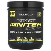 Impact™ Igniter Sport, перед тренировкой, голубая малина, 330 г (11,64 унции) — ALLMAX