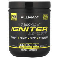 IMPACT™ IGNITER Sport, предтренировочный комплекс, со вкусом персика и манго, 320 г (11,29 унции) — ALLMAX