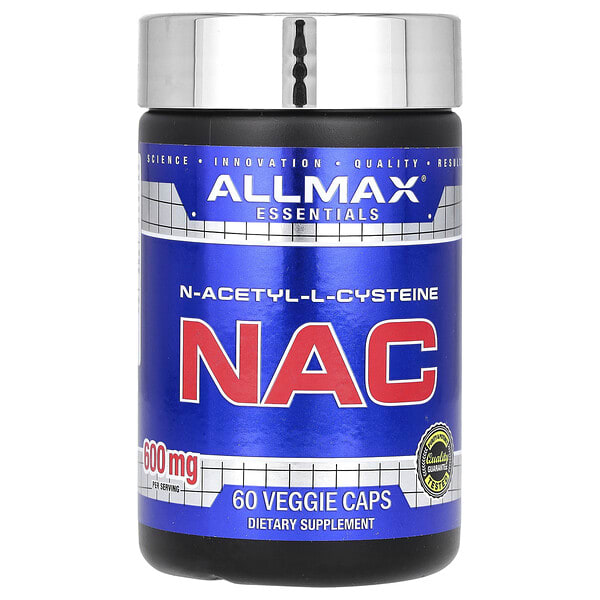 amx22963_v_44.jpg Essentials, NAC, 600 мг, 60 растительных капсул — ALLMAX