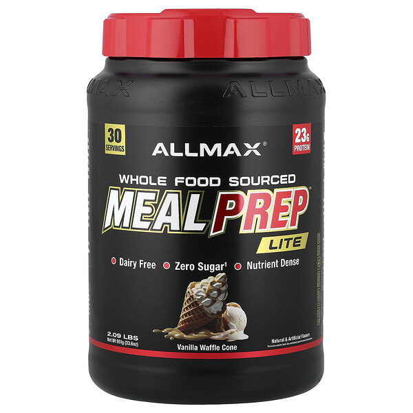 amx22972_v_8.jpg Meal Prep™ Lite, вафельный рожок с ванильным вкусом, 951 г (2,09 фунта) — ALLMAX