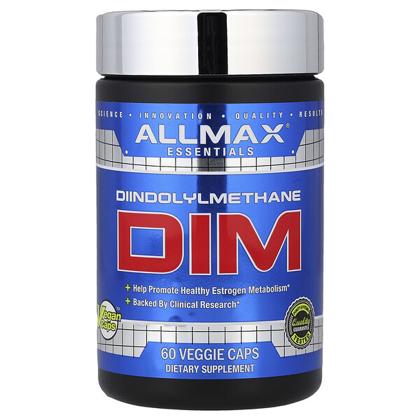 amx22985_v_28.jpg Essentials, DIM, 60 растительных капсул (100 мг в 1 капсуле) — ALLMAX