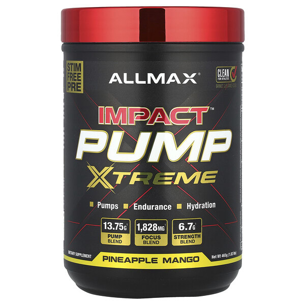 amx23005_v_8.jpg Impact™ Pump Xtreme, ананас и манго, 465 г (1,02 фунта) — ALLMAX