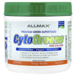 CytoGreens®, зеленый суперфуд премиального качества для спортсменов, со вкусом апельсина и ванили, 315 г (11,11 унции) — ALLMAX