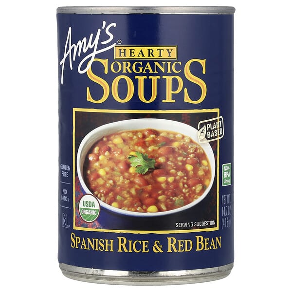 amy00564_v_10.jpg Hearty Organic Soups, испанский рис и красная фасоль, 416 г (14,7 унции) — Amy's